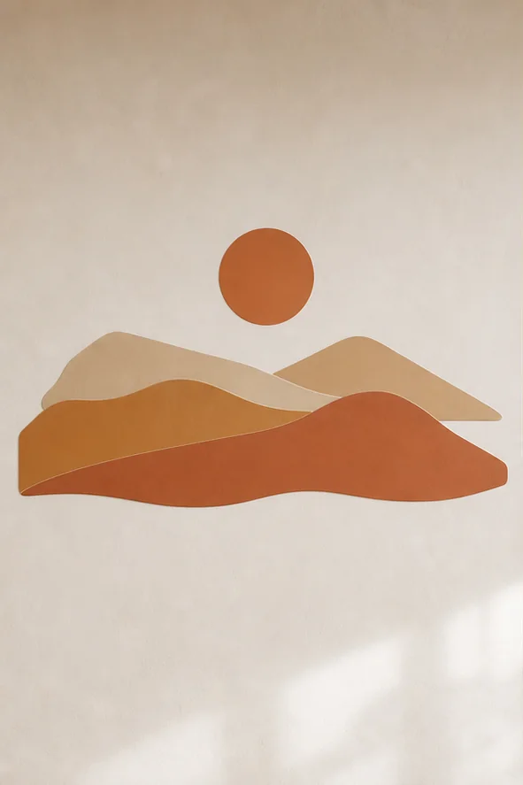 Dunes & soleil – vue principale du sticker mural décoratif