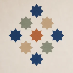 Étoiles de zellige – vue principale du sticker mural décoratif