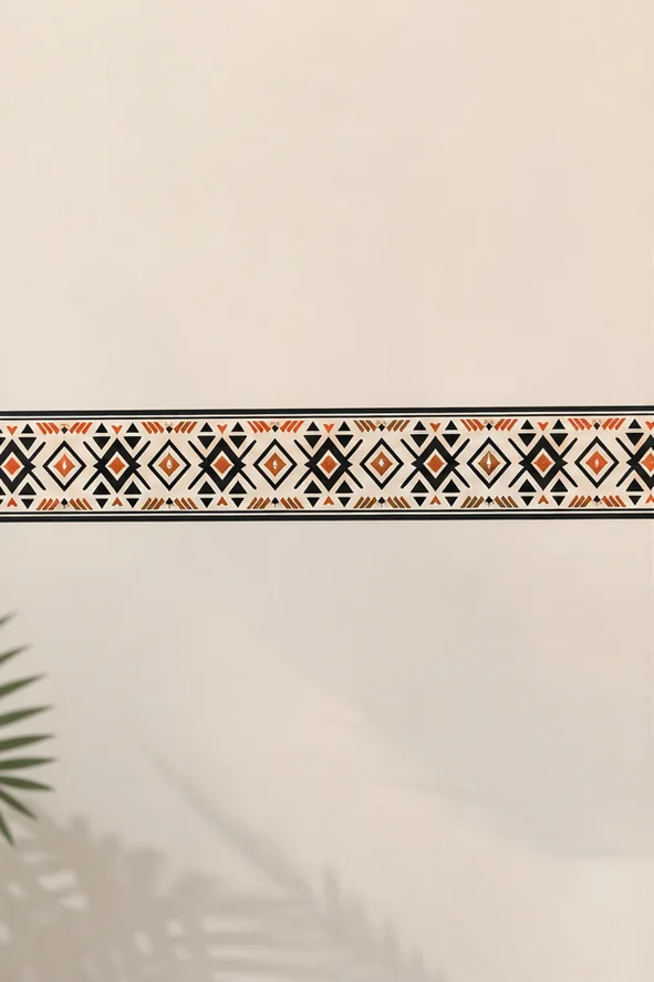 Frise amazighe contemporaine – vue principale du sticker mural décoratif