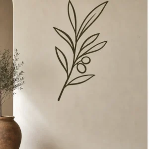 Olivier minimal – vue principale du sticker mural décoratif