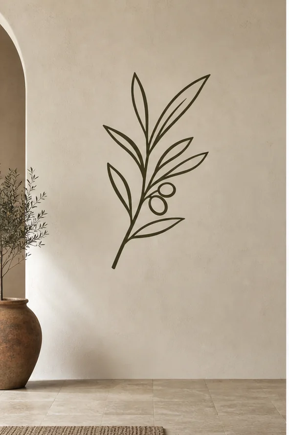 Olivier minimal – vue principale du sticker mural décoratif
