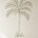 Palmier line art – vue principale du sticker mural décoratif