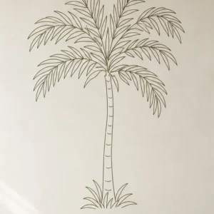 Palmier line art – vue principale du sticker mural décoratif