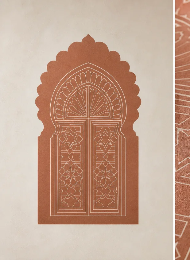 Porte de riad – vue principale du sticker mural décoratif