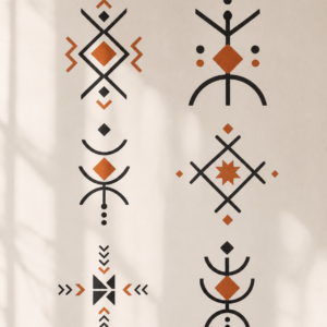 Symboles Amazighs Graphiques – motif seul sans mise en scène