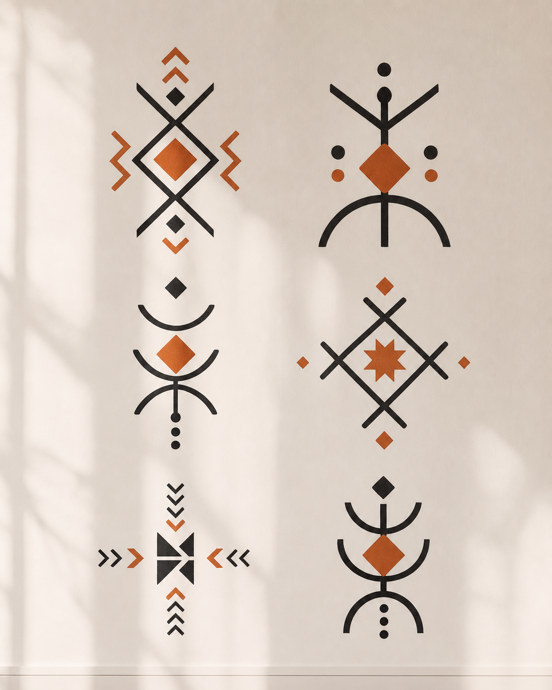 Symboles Amazighs Graphiques – motif seul sans mise en scène