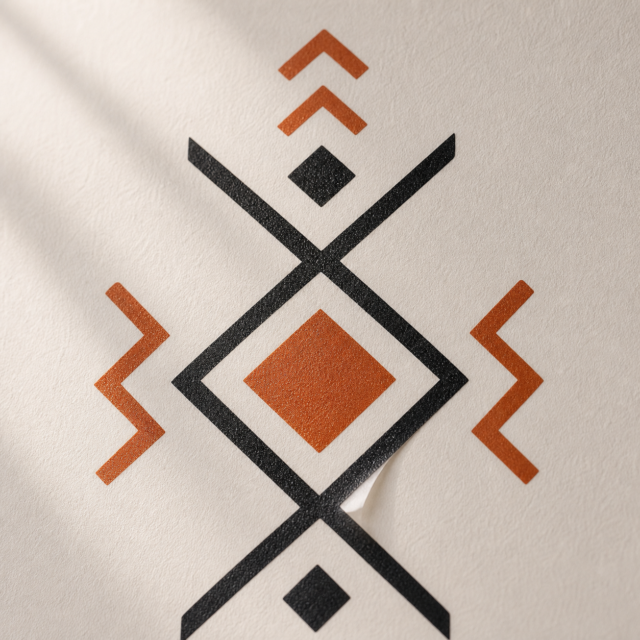 Symboles Amazighs Graphiques – gros plan du bord adhésif mat