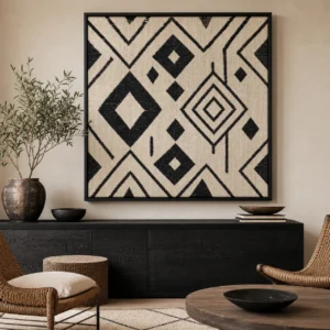 tableau Atlas noir et ivoire – vue principale du tableau sur toile