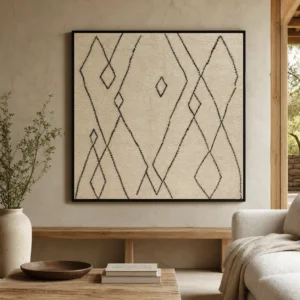 tableau Beni Ouarain minimal – vue principale du tableau sur toile