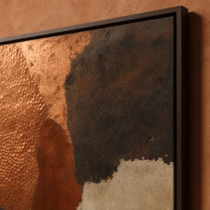 Détail de matière du tableau Cuivre de Marrakech imprimé sur toile