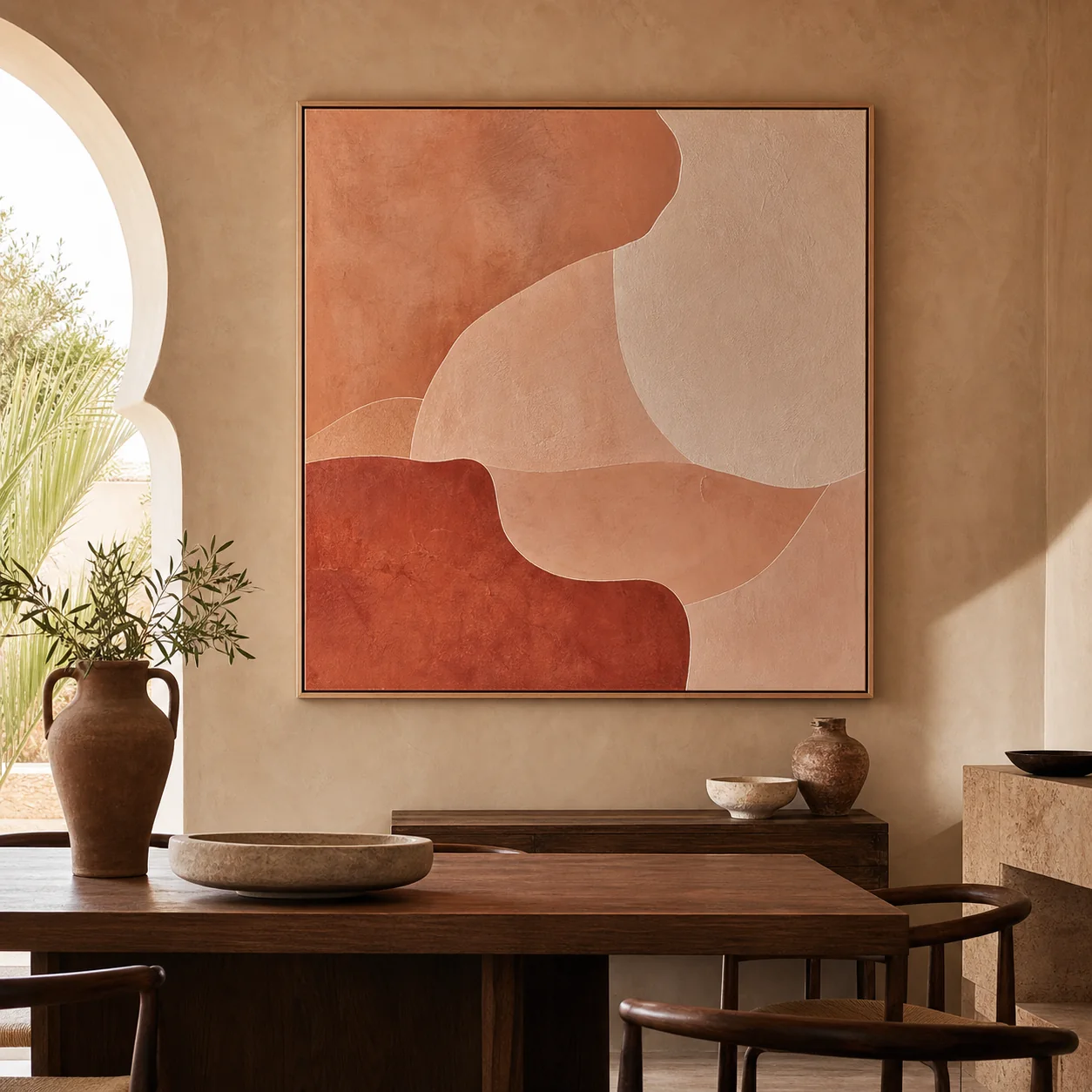 tableau Tadelakt terracotta – vue principale du tableau sur toile
