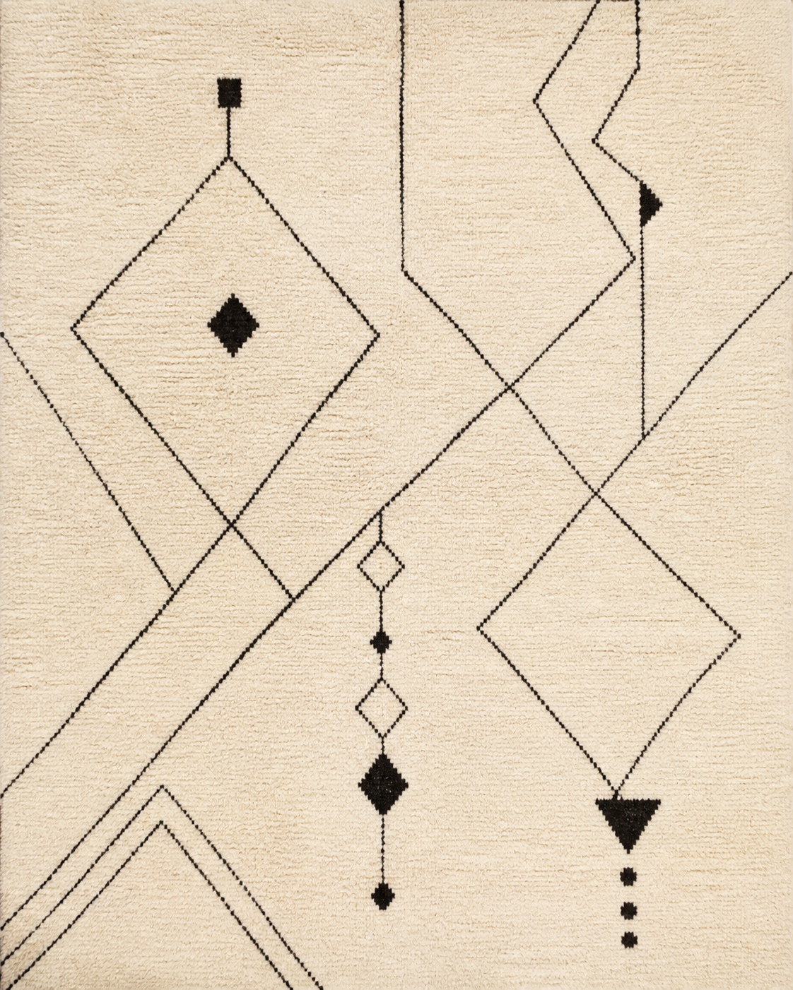 Tapis Beni Ouarain Minimaliste – visuel sans cadre du tableau sur toile