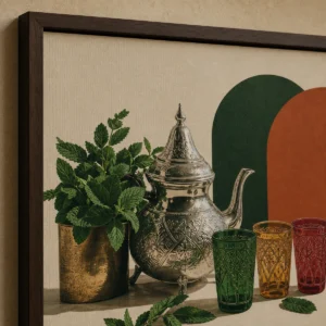 Détail de la matière et de la finition de Thé à la menthe.