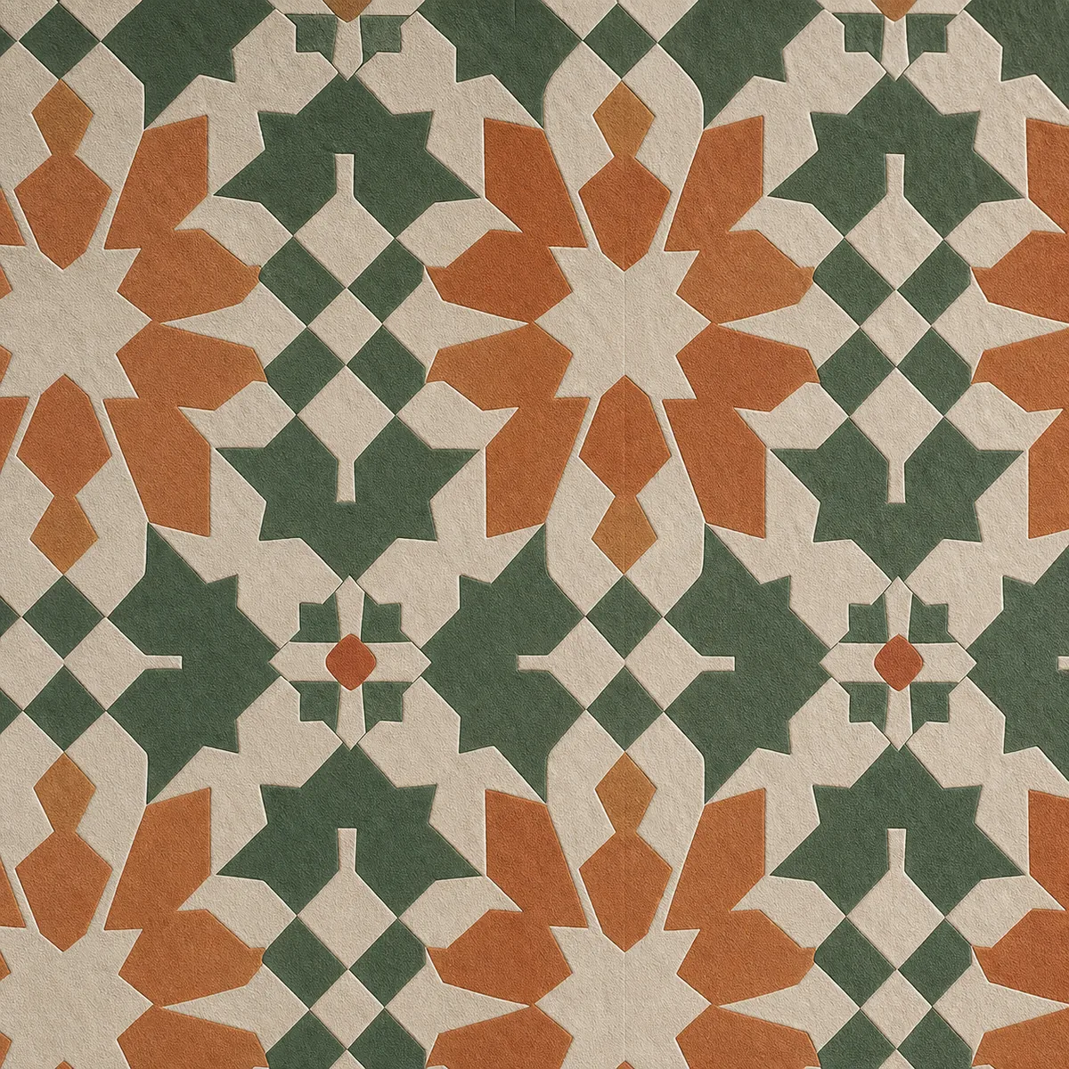Détail de la matière et de la finition de Zellige de Fès.