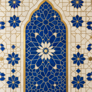 Zellige Majorelle XXL – visuel panoramique seul sans mise en scène