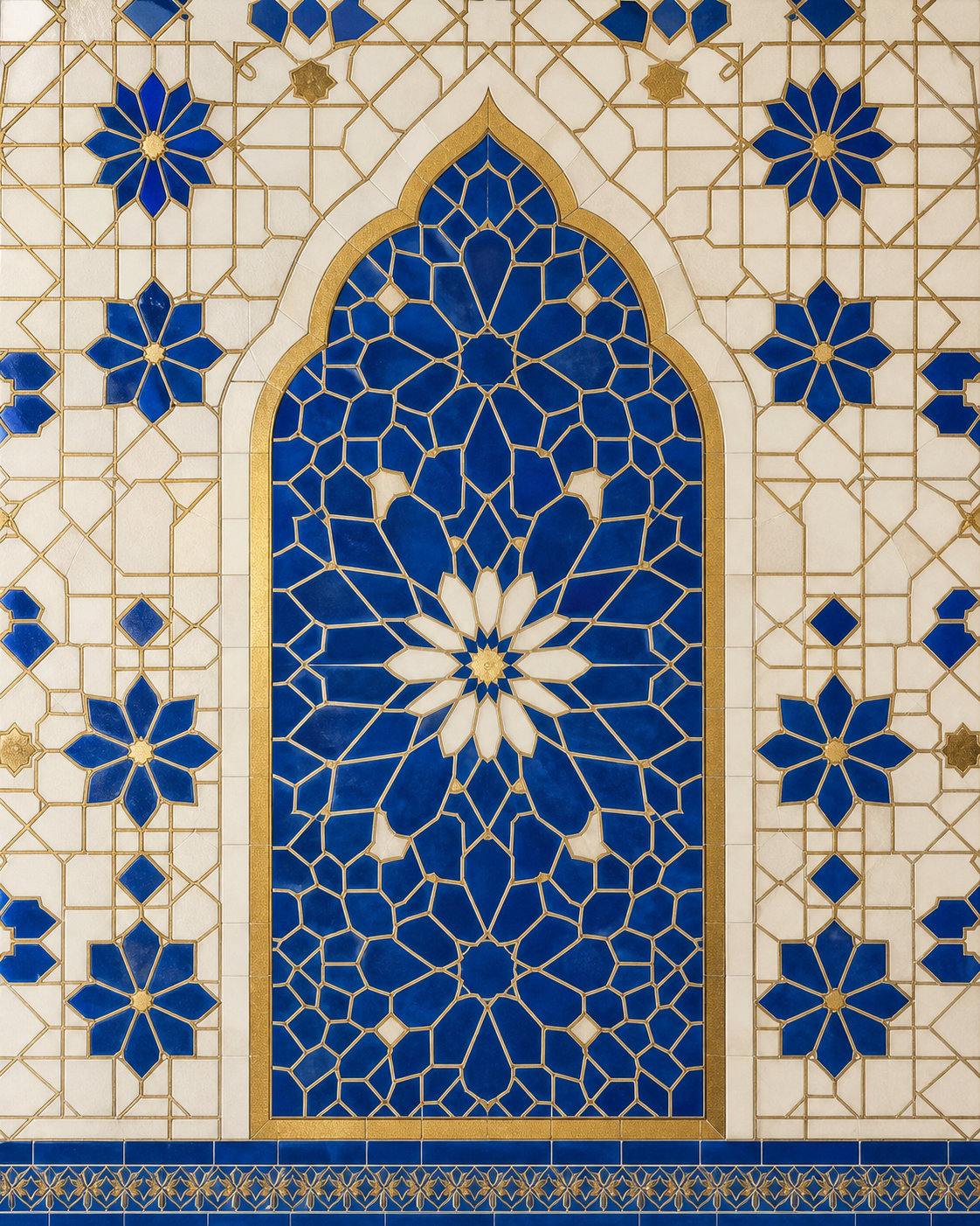 Zellige Majorelle XXL – visuel panoramique seul sans mise en scène